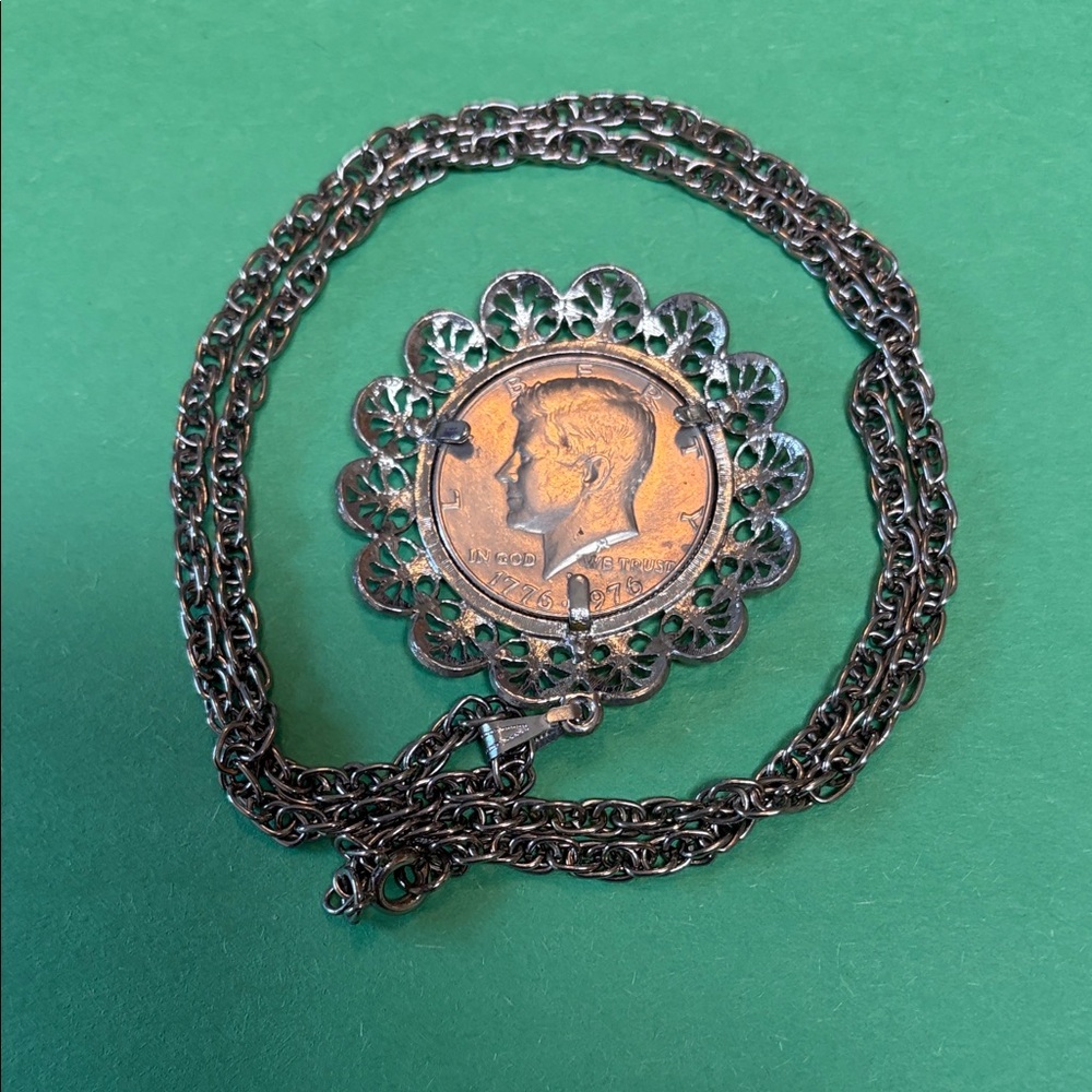Vintage Kennedy Half Dollar Pendant